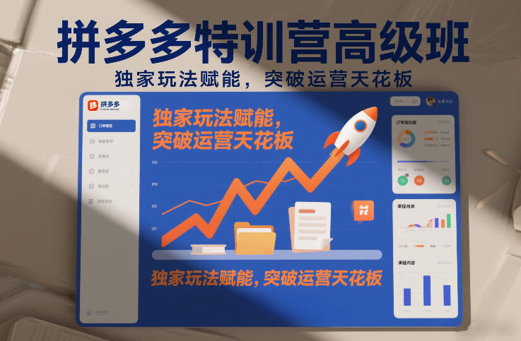 拼多多特训营高阶班，独家玩法赋能，突破运营天花板(更新26年3月13日)-柠柚博客