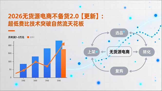 2026无货源电商不备货2.0【更新-3月】：超低费比技术突破自然流天花板，单店月利润1-3万元-柠柚博客