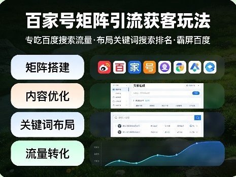 百家号矩阵引流获客玩法，专吃百度搜索流量，布局关键词搜索排名，霸屏百度-柠柚博客