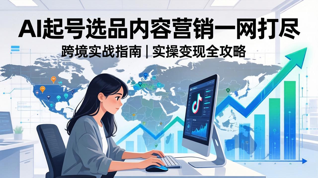 2026 TikTok 跨境AI实操：从零基础到变现全流程，AI起号选品内容营销一网打尽-柠柚博客