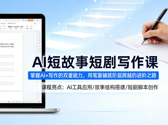 AI短故事短剧写作课，掌握AI+写作的双重能力，用笔墨铺就阶层跨越的进阶之路-柠柚博客
